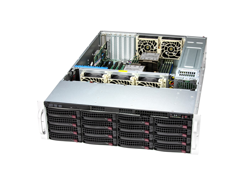 SSG-631E-E1CR16L  Серверная платформа Supermicro SuperStorage 3U SSG-631E-E1CR16L noCPU(2)4rd Gen Xeon Scalable/ TDP 270W/ no DIMM(16)/ SATARAID HDD(16)LFF+ SATA HDD(2)SFF/ 2xM.2 NVMe 6xLP/ 2x10GbE/ 2x1200W