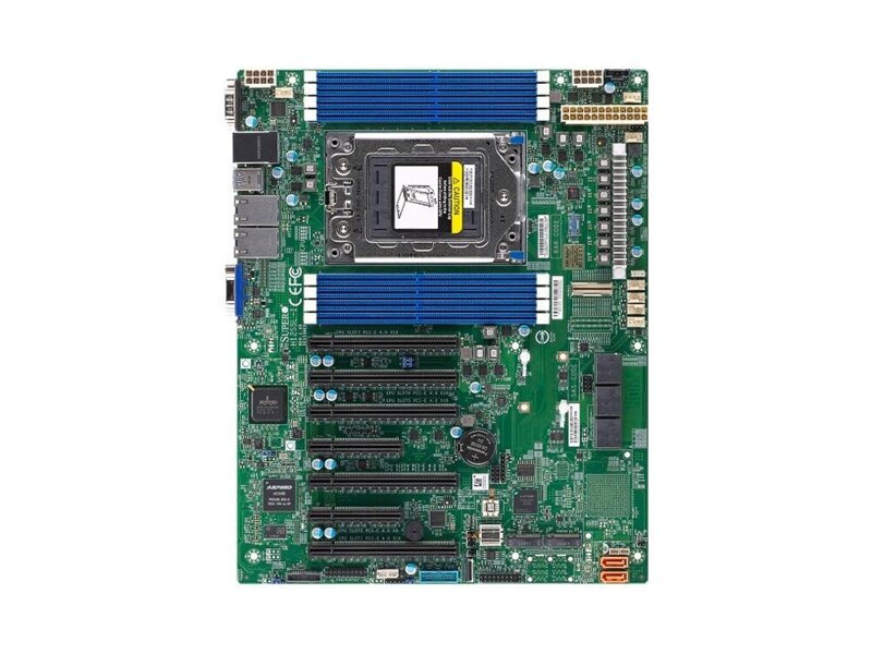 MBD-H12SSL-I-B  Supermicro server motherboard MBD-H12SSL-i-B, ATX, 8 DIMM slots, 8 SATA3, 2 M.2, 8 SATA3 or 2 NVMe via single SlimSAS x8, 2 Gigabit Ethernet LAN Ports, ASPEED AST2500 BMC graphics, 7 PWM 4-pin Fans
