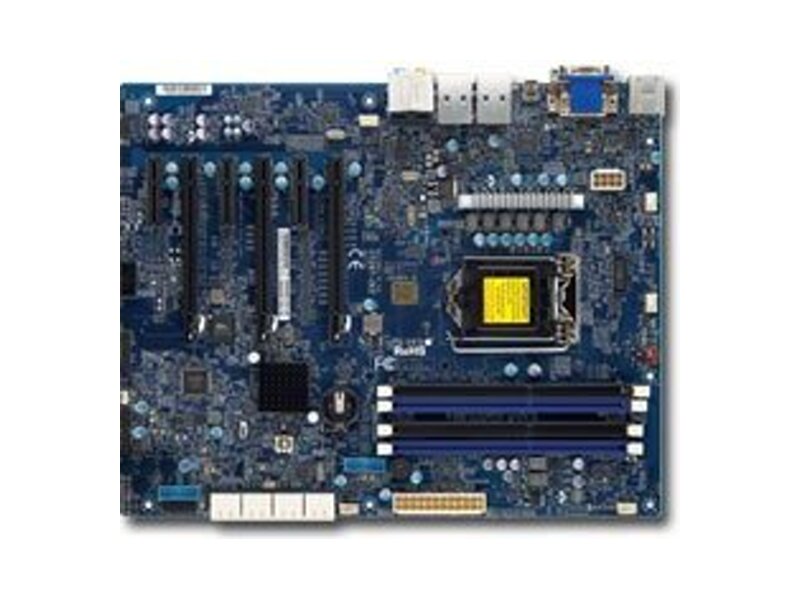 MBD-X10SAT-B  Supermicro Server motherboard MBD-X10SAT-B, Single socket, Intel C226, 4xDDR3, 8xSATA3 6G, 3xPCIe3.0/ 3xPCIe2.0, 2xGE i217LM+i210AT, 7.1 HD Audio, ATX