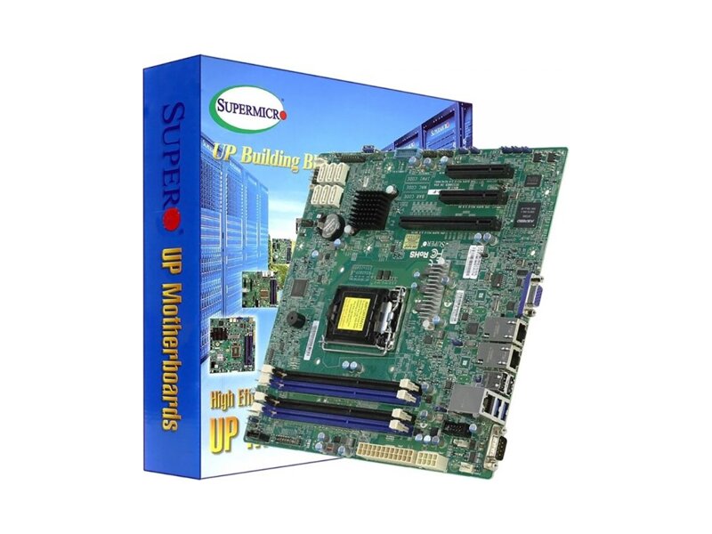 MBD-X10SLH-F-O  Supermicro Server motherboard MBD-X10SLH-F-O, Single socket, Intel C226, 4xDDR3, 6xSATA 6G, 2xPCIe3.0/ 1xPCIe2.0, 2xGE i210AT, microATX, Retail