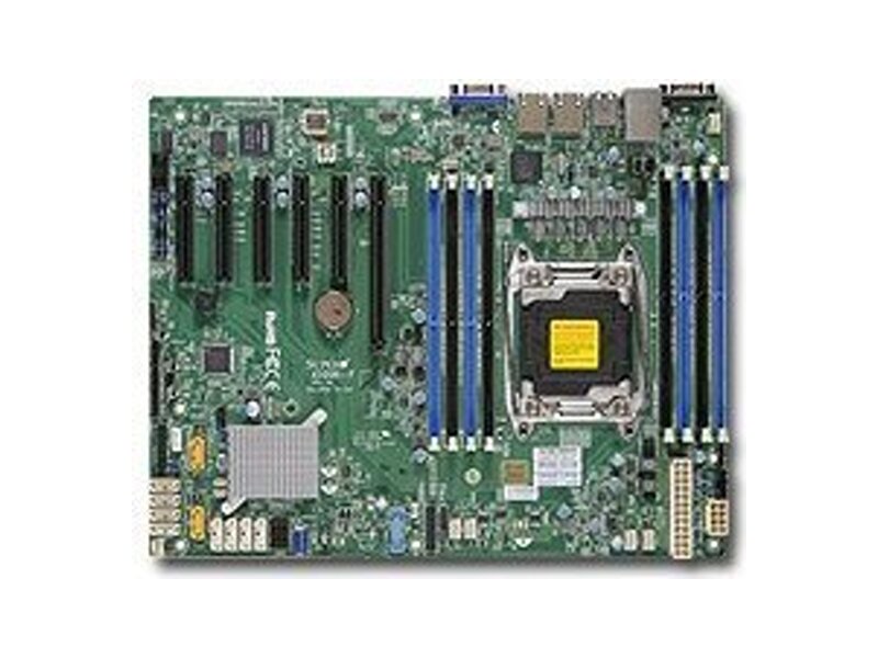 MBD-X10SRI-F-B  Supermicro Server motherboard MBD-X10SRI-F-B, Singl socket, Intel C612, 8xDDR4, 10xSATA3 6G, 2x PCIe3.0 x8, 1x PCIe3.0 x4 (in x8), 1x PCIe3.0 x16, 1x PCIe2.0 x2 (in x8), 1x PCIe2.0 x4 (in x8), 2xGE i350-AM2, ATX