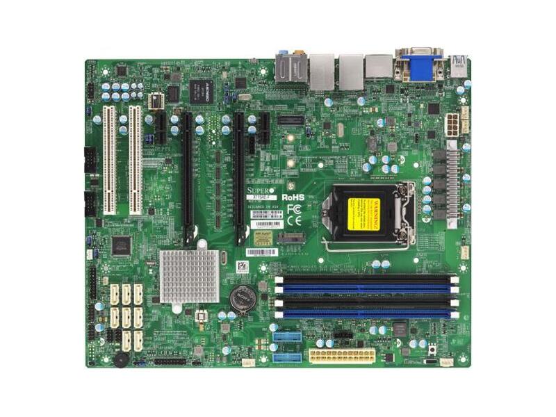 MBD-X11SAE-F-B  Supermicro Server motherboard MBD-X11SAE-F-B, Single socket, Intel C236, 4xDDR4, 8xSATA3 6G, 4xPCIe3.0, 1xGE i210AT+1xGE i219LM, ATX