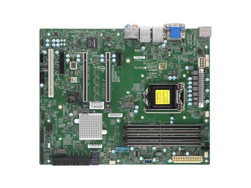 MBD-X11SCA-F-B  Supermicro Server motherboard MBD-X11SCA-F-B, Single socket, Intel C246, 4xDDR4, 8xSATA3 6G, 1 PCI-E 3.0 x4, 1 PCI-E 3.0 x1, 2 PCI-Ex16, 2 1GbE LAN ports, ATX