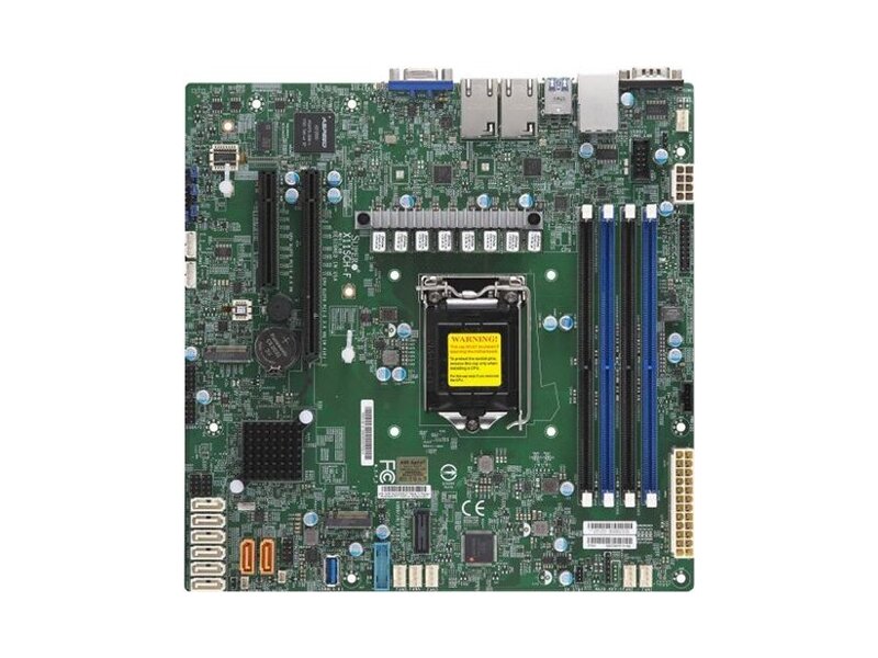 MBD-X11SCH-F-B  SuperMicro Server motherboard X11SCH-F Single Socket H4 (LGA 1151), 8 SATA3 (6Gbps); RAID 0, 1, 5, 10; 2x 1GbE LAN with Intel I210-AT; 1 PCI-E 3.0 x8 (in x16) and 1 PCI-E 3.0 x8 slots, 4 DIMM slots, bulk