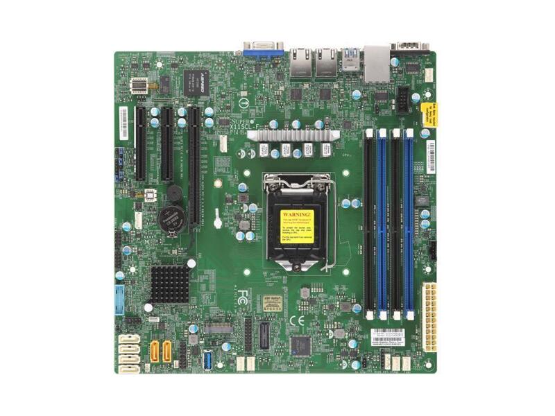 MBD-X11SCL-F-B  Supermicro Server motherboard MBD-X11SCL-F-B, Single socket, Intel C242, 4 DIMM slots, 6xSATA3 6G, 1 PCI-E 3.0 x8 (in x16), 2 PCI-E 3.0 x4 (in x8), 2xGE i210-AT, Micro-ATX
