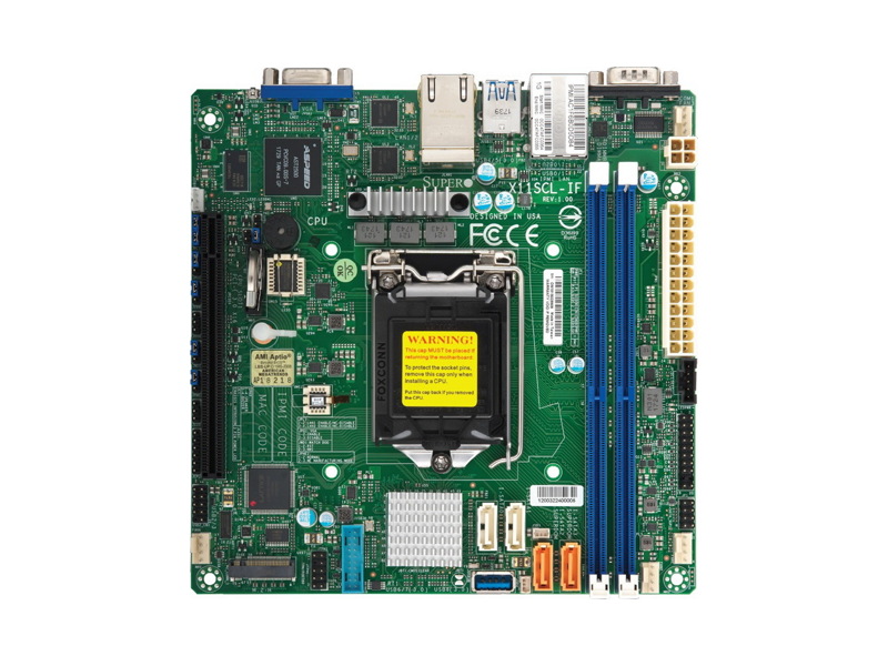 MBD-X11SCL-IF-B  Supermicro Server Board MBD-X11SCL-IF-O (X11SCL-IF, SKT LGA1151, 2x DDR4-2666MHz ECC UDIMM, C242 PCH)