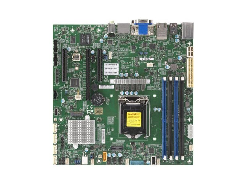 MBD-X11SCZ-F-B  Supermicro Server motherboard MBD-X11SCZ-F, Single socket LGA1151, Intel C246, 4 DIMM slots, 5xSATA3 6G, 1 PCI-E 3.0 x16, 2 PCI-E 3.0 x4 (in x8 slot), uATX
