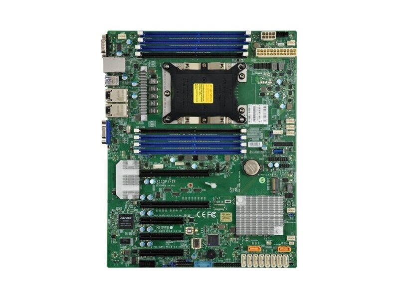 MBD-X11SPI-TF-B  Supermicro Server motherboard MBD-X11SPI-TF-B, Single socket, Intel C622, 8xDDR4, 10xSATA3 6G, 5xPCIe3.0, 2x10GE iX722+iX557, ATX