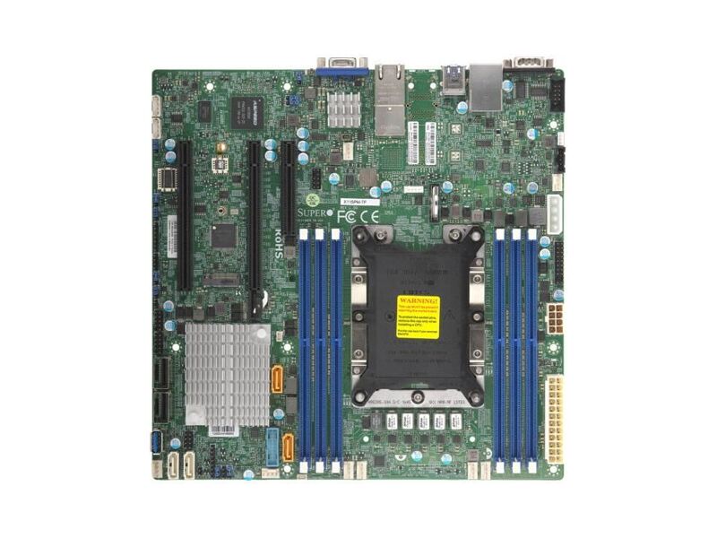 MBD-X11SPM-TF-O  Supermicro Server motherboard MBD-X11SPM-TF-O, Single socket, Intel C622, 6xDDR4, 12xSATA3 6G, 3xPCIe3.0, 2x10GE iX722+iX557, microATX, Retail