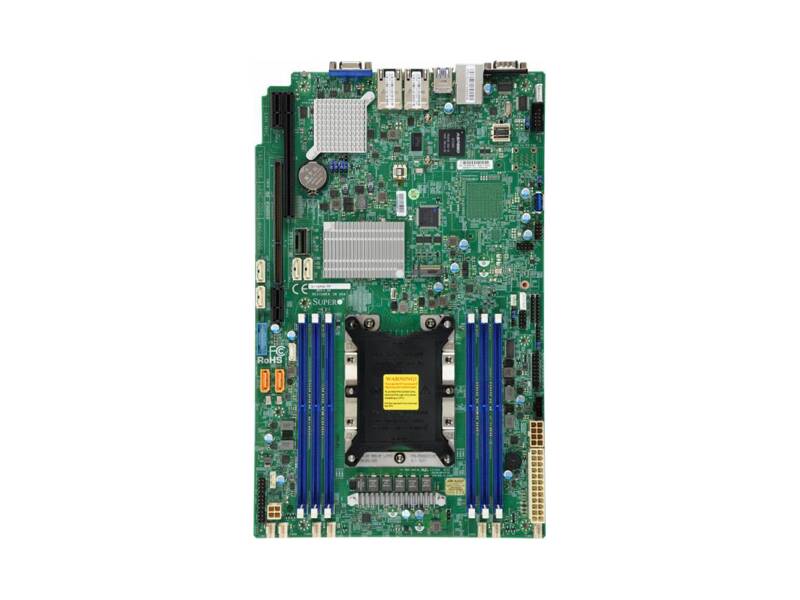 MBD-X11SPW-TF-O  Supermicro Server motherboard MBD-X11SPW-TF-O, Single socket, Intel C622, 6xDDR4, 10xSATA3 6G, 2xPCIe3.0, 2x10GE iX722+iX557, 8''x13'', Retail