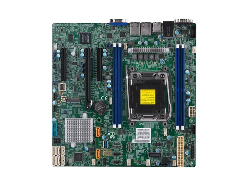 MBD-X11SRM-VF-O  Supermicro Server motherboard MBD-X11SRM-VF-O, Single socket, Intel C422, 4xDDR4, 8xSATA3 6G, 1 PCI-E 3.0 x16, 2 PCI-E 3.0 x8, 2xGE i210, microATX, Retail