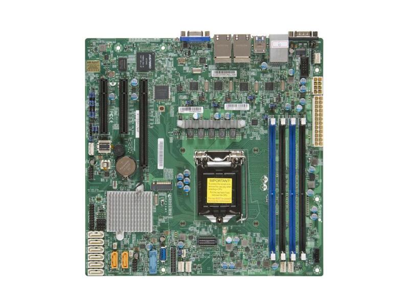MBD-X11SSH-LN4F-B  Supermicro Server motherboard MBD-X11SSH-LN4F, Single socket, Intel C236, 4xDDR4, 8xSATA3 6G, 3xPCIe3.0, 4xGE i210AT, microATX