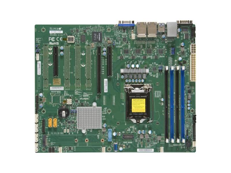 MBD-X11SSI-LN4F-O  Supermicro Server motherboard MBD-X11SSI-LN4F-O, Single socket, Intel C236, 4xDDR4, 6xSATA3 6G, 1 PCI-E 3.0 x8 (in x16), 1 PCI-E 3.0 x8, 1 PCI-E 3.0 x4 (in x8), 4xGE i210-AT, ATX, Retail