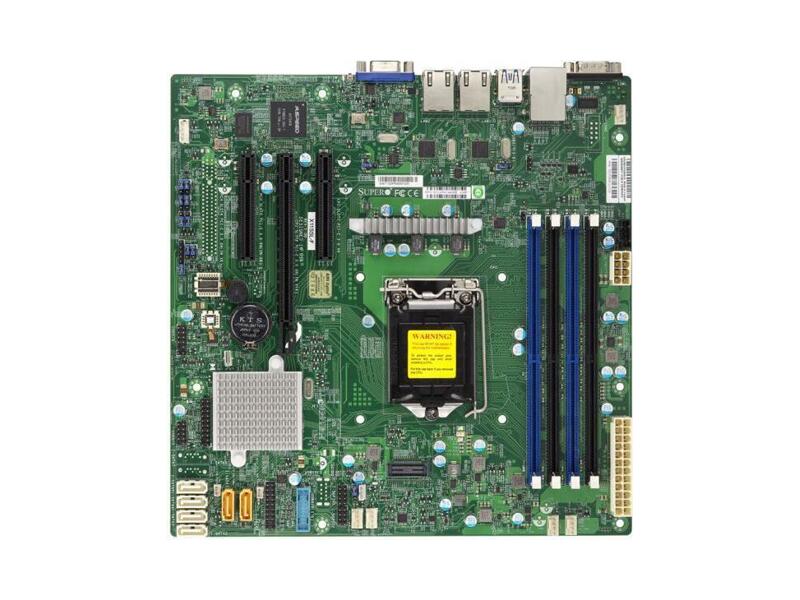 MBD-X11SSL-O  Supermicro Server motherboard MBD-X11SSL-O, LGA1151, Intel C232, 4xDDR4 ECC upto 64GB, 6xSATA, 2xGbE (Intel i210-AT), 2xPCI-Ex8 + 1xPCI-Ex4, 11xUSB, VGA port, microATX