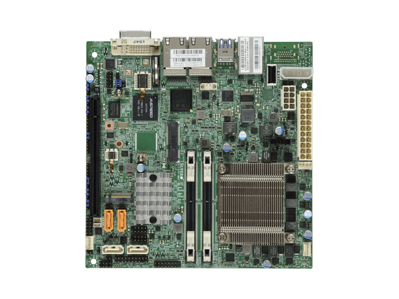 MBD-X11SSV-M4F-O  Supermicro Server motherboard Intel Xeon E3-1585 v5 present/ Up to 32GB/ PCI-E 3.0 x16/ M.2 PCIe 3.0 x4 (SATA support), M Key 2242/ 80/ 4x 1GbE LAN/ 4 SATA3/ 2 SATA DOM/ Supports Intel VHD and 12V DC power input