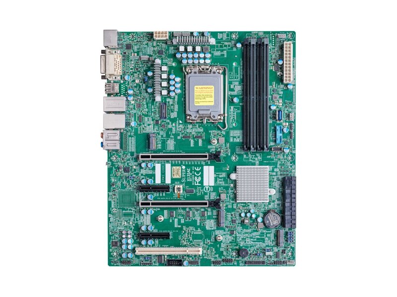 MBD-X13SAE-B  SuperMicro Server Motherboard MBD-X13SAE-B Motherboard ATX Intel 13th/ 12th Gen Core i9/ i7/ i5/ i3 LGA1700 CPU, Intel W680 Chipset, Up to 128GB ECC/ non-ECC DDR5 DIMM, HDMI/ DP/ DVI-D, 8xSATA, 1xGbit/ 1x2.5Gbit LAN, 4xUSB 2.0, 8xUSB 3.2, 3xM.2 Key M, 2xP
