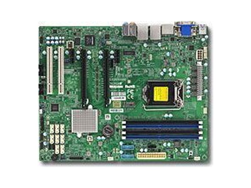 MBD-X11SAE-F  Supermicro Server motherboard MBD-X11SAE-F, Single socket, Intel C236, 4xDDR4, 8xSATA3 6G, 4xPCIe3.0, 1xGE i210AT+1xGE i219LM, ATX