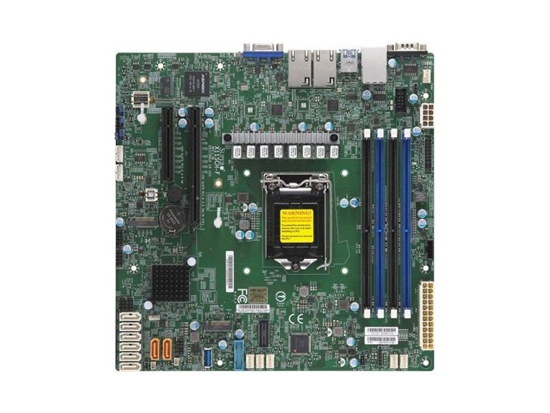 MBD-X11SCH-F  Supermicro Server motherboard MBD-X11SCH-F, Single socket H4 (LGA 1151), Intel C246, 4 DIMM slots, 8 SATA3; RAID 0,1,5,10; 2x 1GbE LAN with Intel I210-AT; 1 PCI-E 3.0 x8 (in x16) and 1 PCI-E 3.0 x8 slots, Micro-ATX