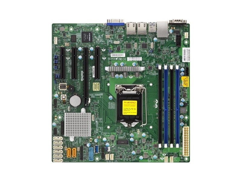 MBD-X11SCM-F  Supermicro Server motherboard MBD-X11SCM-F, Single socket, Intel C246, 4 DIMM slots, 6xSATA3 6G, 1 PCI-E 3.0 x16, 2xGE i210-AT, Micro-ATX