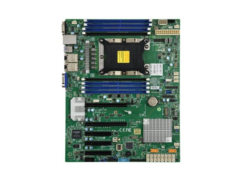 MBD-X11SPI-TF  Supermicro Server motherboard MBD-X11SPI-TF, Single socket, Intel C622, 8xDDR4, 10xSATA3 6G, 5xPCIe3.0, 2x10GE iX722+iX557, ATX