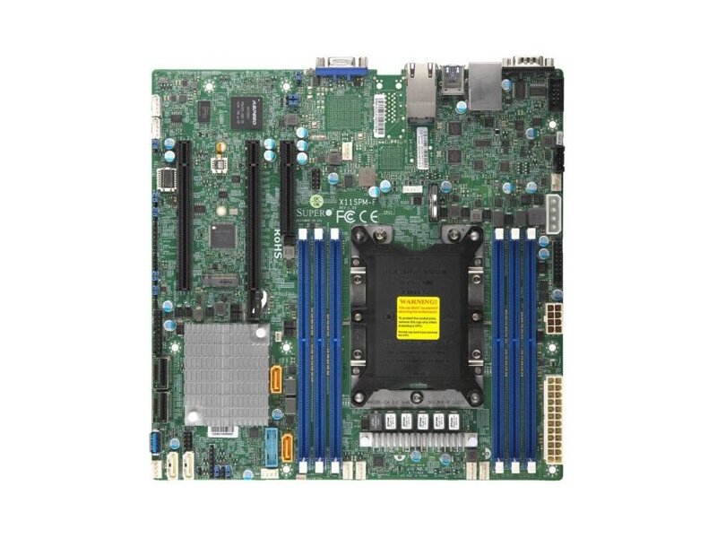 MBD-X11SPM-F  Supermicro Server motherboard MBD-X11SPM-F, Single socket, Intel C621, 6xDDR4, 12xSATA3 6G, 3xPCIe3.0, 2xGE Marvell 88E1512, microATX