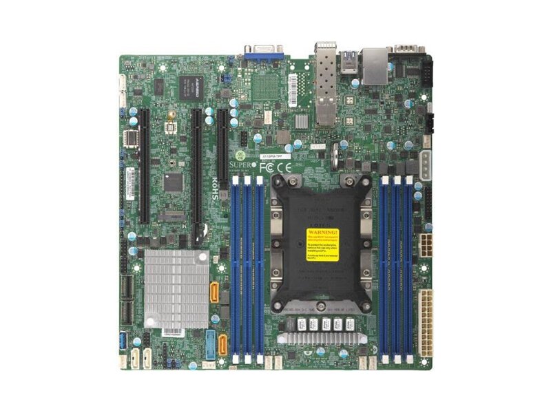 MBD-X11SPM-TPF  Supermicro Server motherboard MBD-X11SPM-TPF, Single socket, Intel C622, 6xDDR4, 12xSATA3 6G, 3xPCIe3.0, 2x10G SFP+ Inphi CS4227, microATX