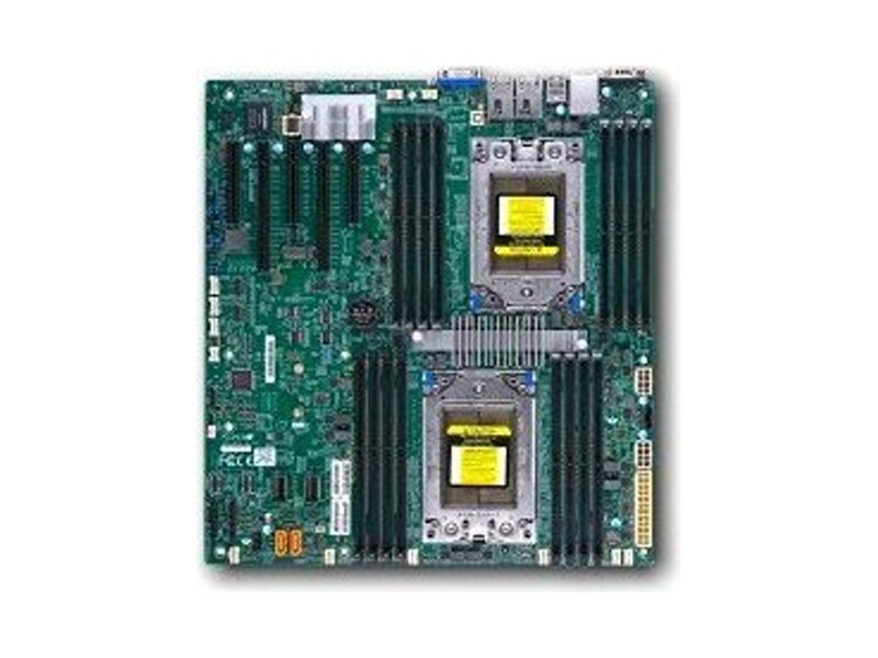 MBD-H11DSI-NT-B  Supermicro Server motherboard MBD-H11DSI-NT-B, Dual socket, AMD EPYC 7000, 16xDDR4, 10xSATA3 6G, 5xPCIe3.0, 2x10GE iX550, EATX