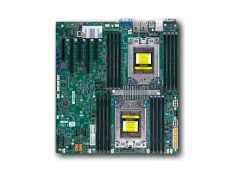 MBD-H11DSI-NT-O  Supermicro Server motherboard MBD-H11DSI-NT-O Dual AMD EPYC 7001/ 7002, 16 DIMM, 10 SATA3, 1 M.2, 2 SATA DOM, Dual 10GBase-T LAN Ports, 8 4-pin PWM Fan & Speed control