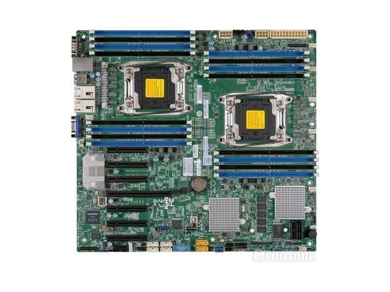 MBD-X10DRH-C-O  Supermicro Server motherboard MBD-X10DRH-C-O, Dual Socket, Intel C612, 16xDDR4, 10xSATA3 6G, 7xPCIe3.0, 2xGE i350, E-ATX, Retail