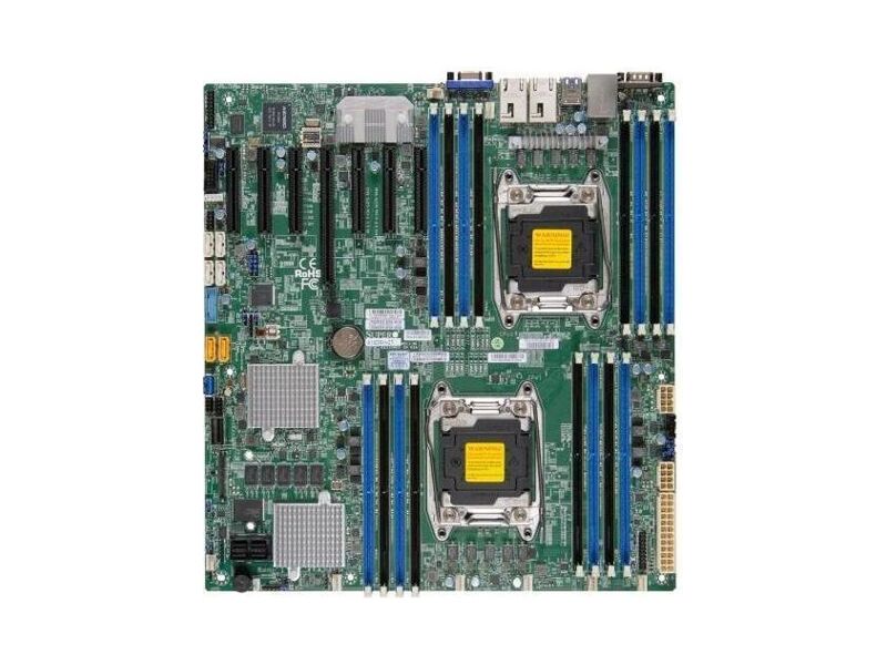 MBD-X10DRH-CT-O  Supermicro Server motherboard MBD-X10DRH-CT-O, Dual Socket, Intel C612, 16xDDR4, 8xSAS3 12G, 1 PCIe3.0 x16, 6 PCIe3.0 x8, 2x10GE iX540, E-ATX, Retail