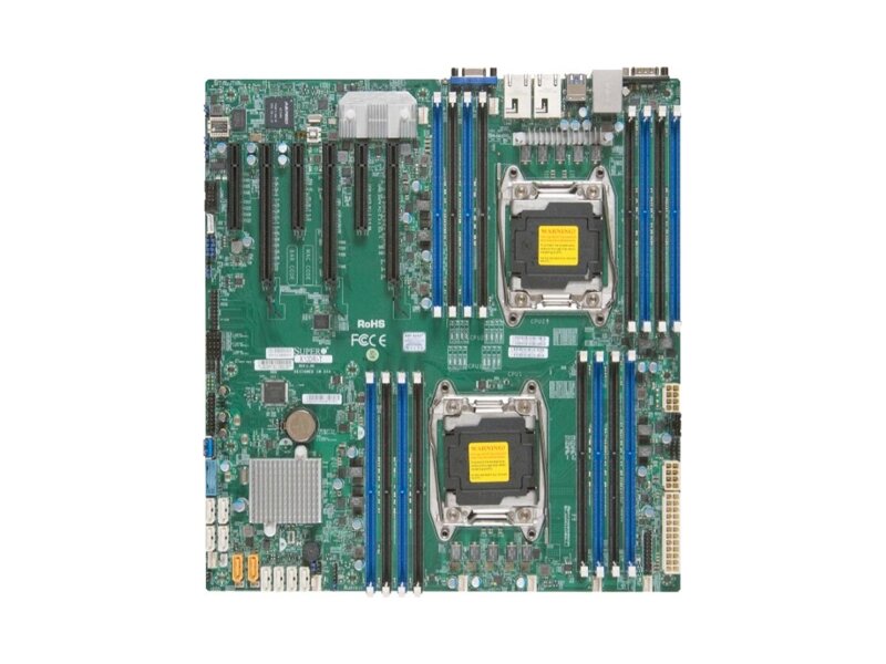 MBD-X10DRI-T-O  Supermicro Server motherboard MBD-X10DRI-T-O, Dual Socket, Intel C612, 16xDDR4, 10xSATA3 6G, 6xPCIe3.0, 2x10GE iX540, E-ATX, Retail