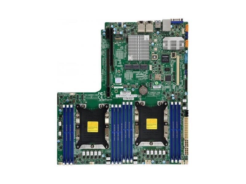 MBD-X11DDW-NT-O  Supermicro Server motherboard MBD-X11DDW-NT-O, Dual socket, Intel C622, 12xDDR4, 14xSATA3 6G, 3xPCIe3.0/ M.2 PCIe3.0, 2x10GE C622, 12.3''x13.4'', Retail
