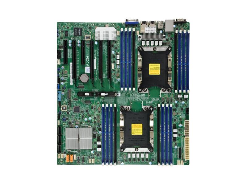MBD-X11DPI-NT-B  Supermicro Server motherboard MBD-X11DPI-NT-B, Dual socket, Intel C622, 16xDDR4, 14xSATA3 6G, 6xPCIe3.0/ M.2 PCIe3.0, 2x10GE iX722+iX557, E-ATX