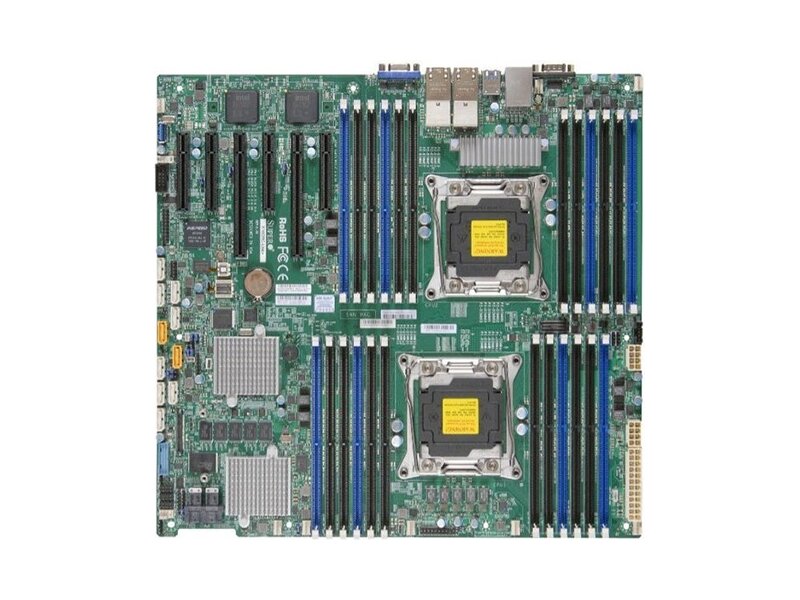 MBD-X10DRI-T4+-O  Supermicro Server motherboard MBD-X10DRI-T4+-O, Dual Socket, Intel C612, 24xDDR4, 10xSATA3 6G, 5xPCIe3.0/ 1xPCIe2.0, 4x10GE iX540, E-ATX, Retail