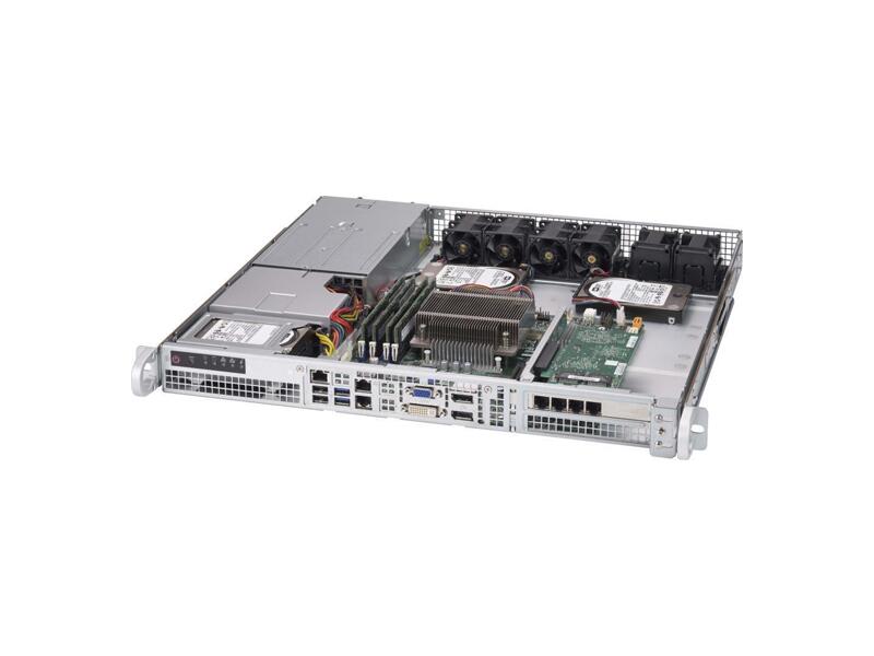 CSE-515-R407  Supermicro SuperChassis 515-R407 Rack 1U, Up to 2 x 2.5'' fixed with bracket, R400W, 12''x13''
