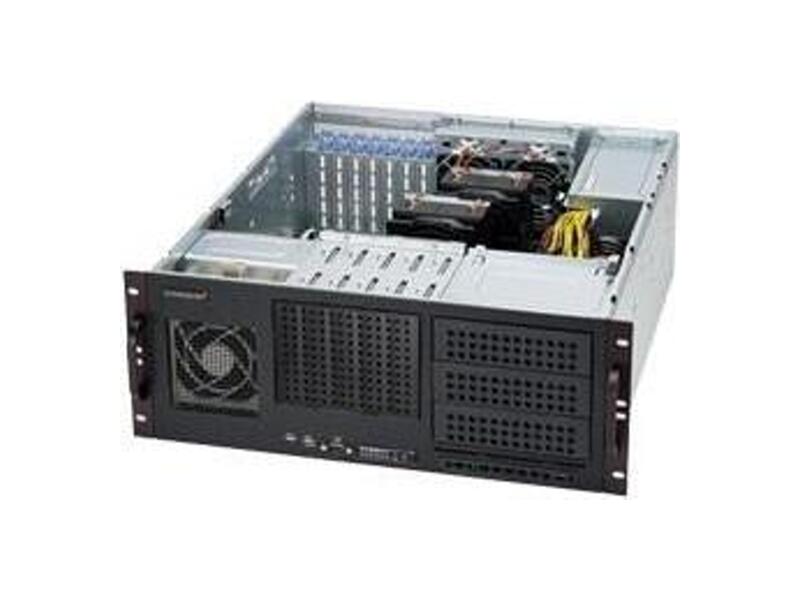CSE-842I-500B  Supermicro SuperChassis 842I-500B Rack 4U, 5x3.5''' int. HDD Bays, 7xFH/ FL, 500W, EATX/ ATX/ microATX