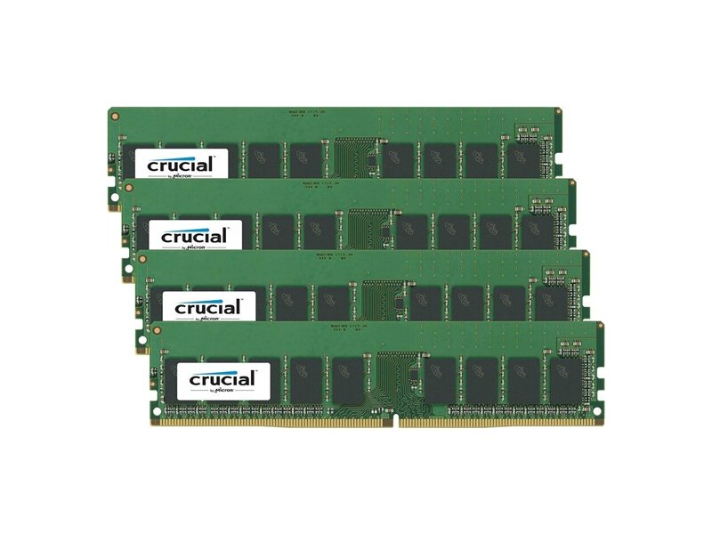 CT4K16G4XFD824A  Crucial DDR4 64GB Kit (16GBx4) 2400 MT/ s (PC4-19200) CL17 DR x8 VLP ECC UDIMM 288pin, EAN: 649528778376