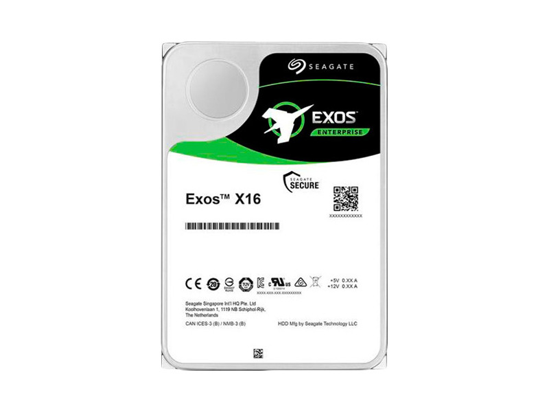 ST10000NM001G  HDD Server Seagate Exos X16 ST10000NM001G (3.5'', 10TB, 256Mb, 7200rpm, SATA6, 512E)