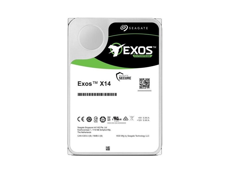 ST12000NM0008  HDD Server Seagate Exos X14 ST12000NM0008 (3.5'', 12Tb, 256Mb, 7200rpm, SATA6G) 1