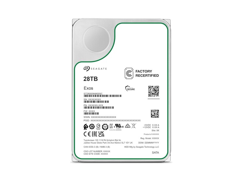 ST28000NM000C HDD Seagate 28TB 3.5'' SATA 6G 7200 rpm 512MB Exos