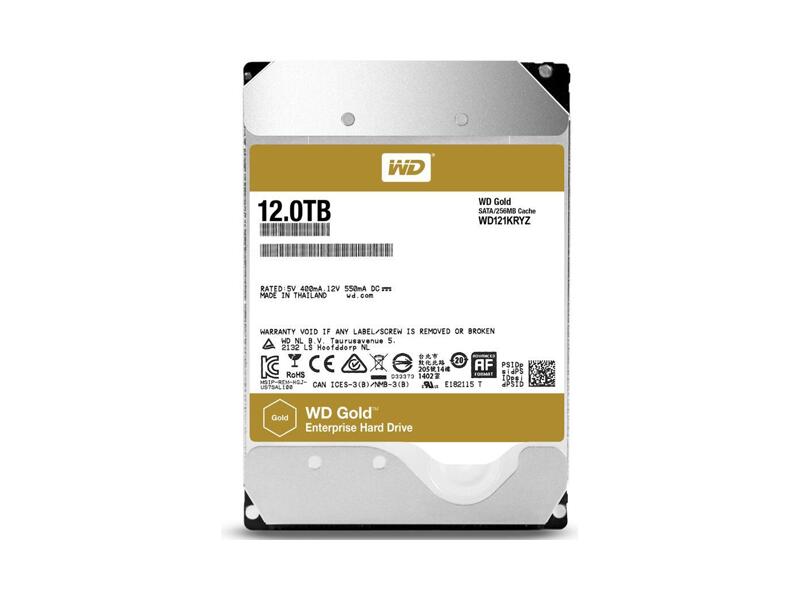 WD121KRYZ  HDD Server WD GOLD WD121KRYZ (3.5'', 12TB, 256Mb, 7200rpm, SATA6G) 1