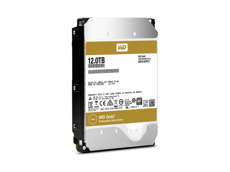 WD121KRYZ  HDD Server WD GOLD WD121KRYZ (3.5'', 12TB, 256Mb, 7200rpm, SATA6G) 0