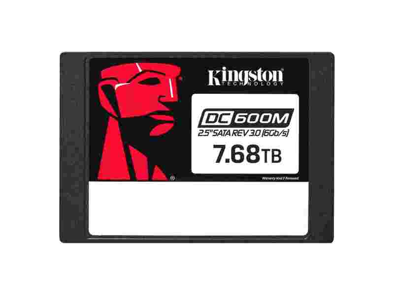 SEDC600M/7680G  Kingston Enterprise SSD 7, 68TB DC600M 2.5'' SATA 3 R560/ W530MB/ s 3D TLC MTBF 2M 94 000/ 34 000 IOPS 14016TBW (Mixed-Use)