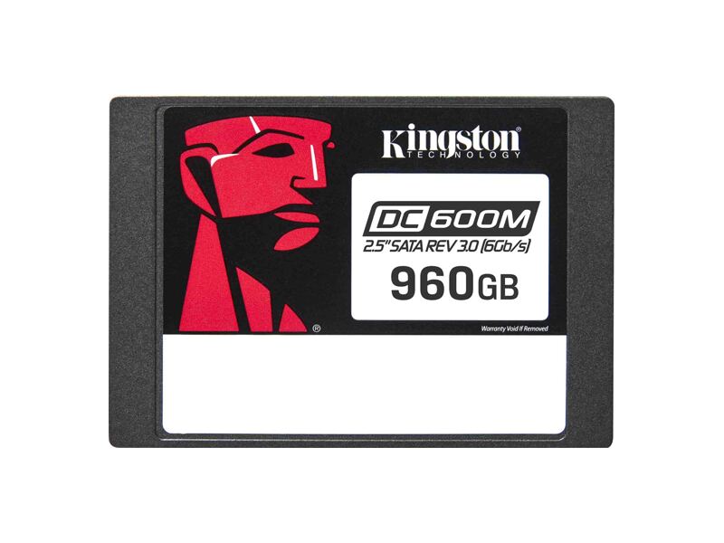 SEDC600M/960G  Kingston Enterprise SSD 960GB DC600M 2.5'' SATA 3 R560/ W530MB/ s 3D TLC MTBF 2M 94 000/ 65 000 IOPS 1752TBW (Mixed-Use)