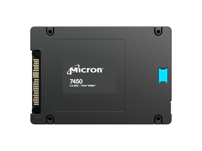MTFDKCC12T8TFS-1BC1ZABYY  Micron SSD 7450 MAX, 12800GB, U.3(2.5'' 15mm), NVMe, PCIe 4.0 x4, 3D TLC, R/ W 6800/ 5600MB/ s, IOPs 1 000 000/ 410 000, TBW 70000, DWPD 3