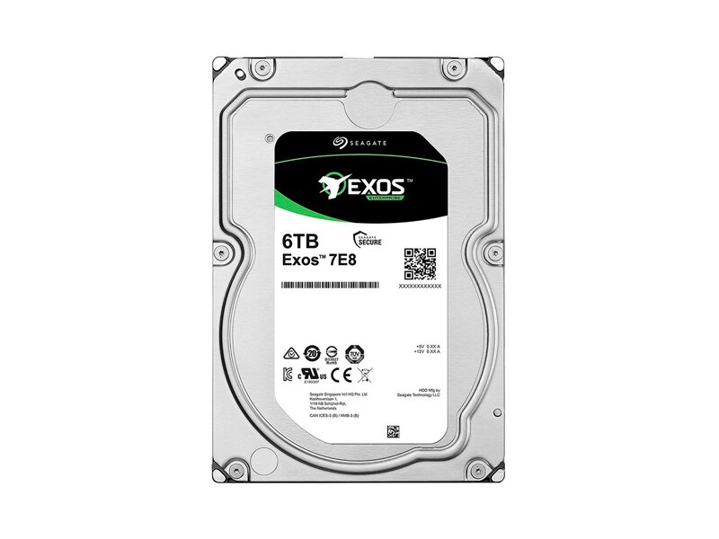 ST6000NM003A  HDD Server Seagate Exos 7E8 ST6000NM003A (3.5'', 6TB, 256Mb, 7200rpm, SAS12G, 512N)