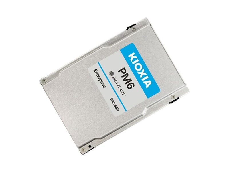 KPM61VUG800G  Toshiba KIOXIA SSD 800GB, PM6-V, 2.5'' 15mm, SAS 24G, TLC, R/ W 4150/ 1450 MB/ s, IOPs 595K/ 145K, TBW 4380, DWPD 3