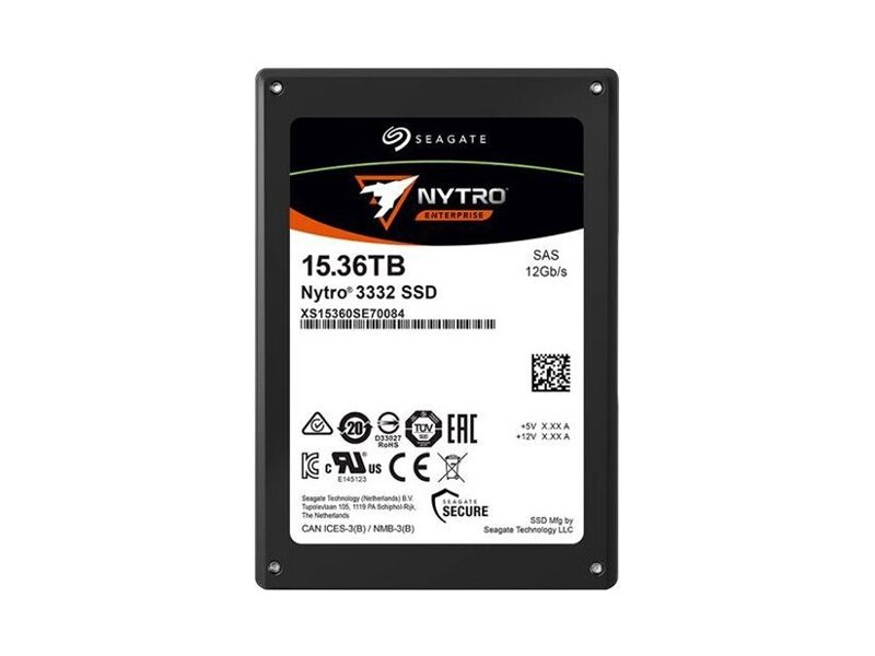 XS15360SE70084  Seagate SSD Nytro 2.5''; 15.36TB 3332 Enterprise SSD
 XS15360SE70084 SAS 12Gb/ s, 2100/ 1000, IOPS 150/ 20K, MTBF 2.5M, 3D eTLC, 28000TBW, 1DWPD, Bulk