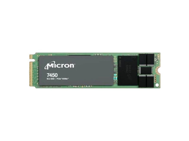 MTFDKBA960TFR-1BC1ZABYY  Micron SSD 7450 PRO, 960GB, M.2(22x80mm), NVMe, PCIe 4.0 x4, 3D TLC, R/ W 5000/ 1400MB/ s, IOPs 520 000/ 82 000, TBW 1700, DWPD 1