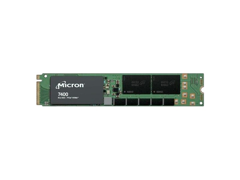 MTFDKBG960TFR-1BC1ZABYY  Micron SSD 7450 PRO, 960GB, M.2(22x110mm), NVMe, PCIe 4.0 x4, 3D TLC, R/ W 5000/ 1400MB/ s, IOPs 520 000/ 82 000, TBW 1700, DWPD